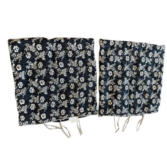 IKEA pillowcases 2 ft x 2 ft black white floral pattern classic - Picture 3 of 5